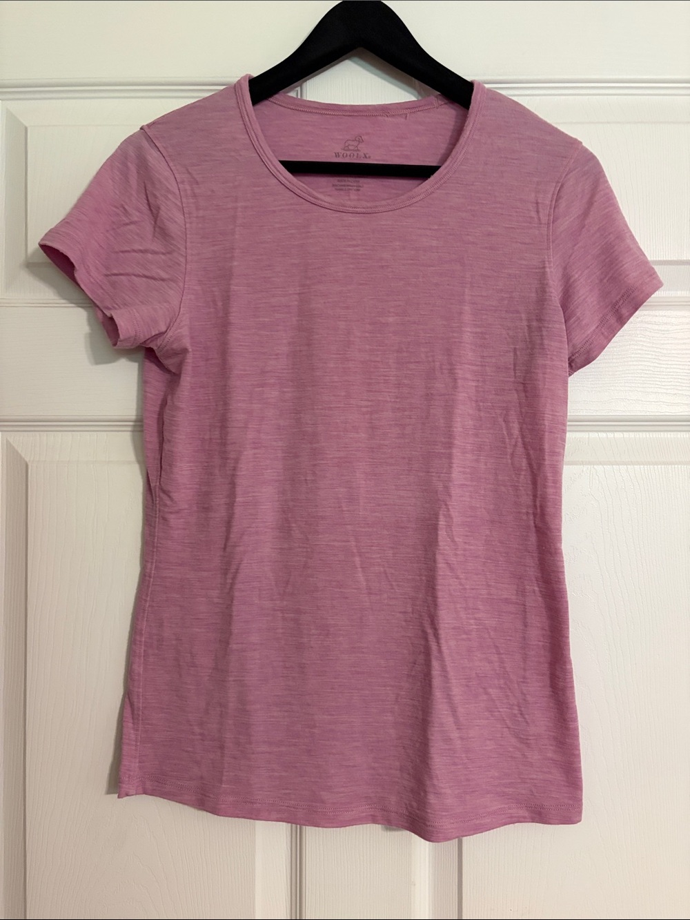 Woolx Heathered Lavender Merino Wool Short Sleeve Hiking T-Shirt Medium